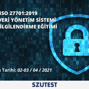 ONLİNE ISО 27701:2019 KİŞİSEL VERİ YÖNETİM SİSTEMİ (KVYS) BİLGİLENDİRME EĞİTİMİ